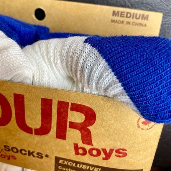 Boys Multi Color (Blue & White) Endur 4 pack Socks size medium (11-4) Age 7-10 - Picture 2 of 5